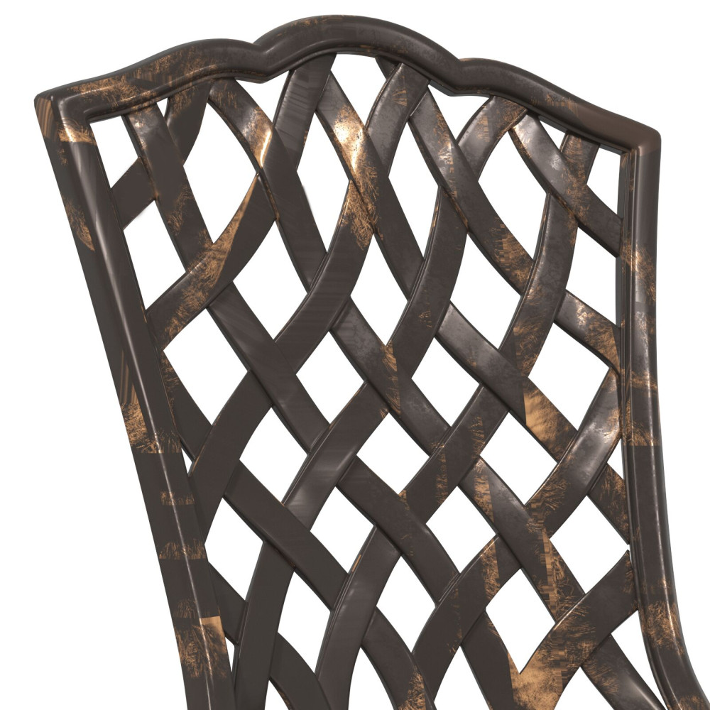 Produktbild för Trädgårds Bistro Set 3 pcs Brons Aluminium
