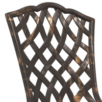 Produktbild för Trädgårds Bistro Set 3 pcs Brons Aluminium