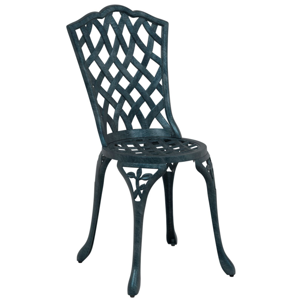 Produktbild för Trädgård Stol 2 pcs Grön 39 x 40 x 87cm Aluminium