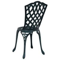 Produktbild för Trädgård Stol 2 pcs Grön 39 x 40 x 87cm Aluminium