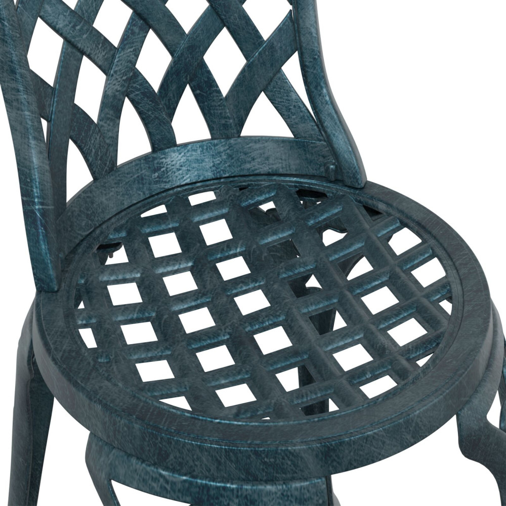Produktbild för Trädgård Stol 2 pcs Grön 39 x 40 x 87cm Aluminium
