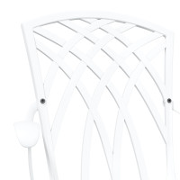 Produktbild för Trädgård Stol 2 pcs Vit 53 x 51 x 88,5cm Aluminium