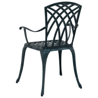 Produktbild för Trädgård Stol 2 pcs Grön 53 x 51 x 88,5cm Aluminium