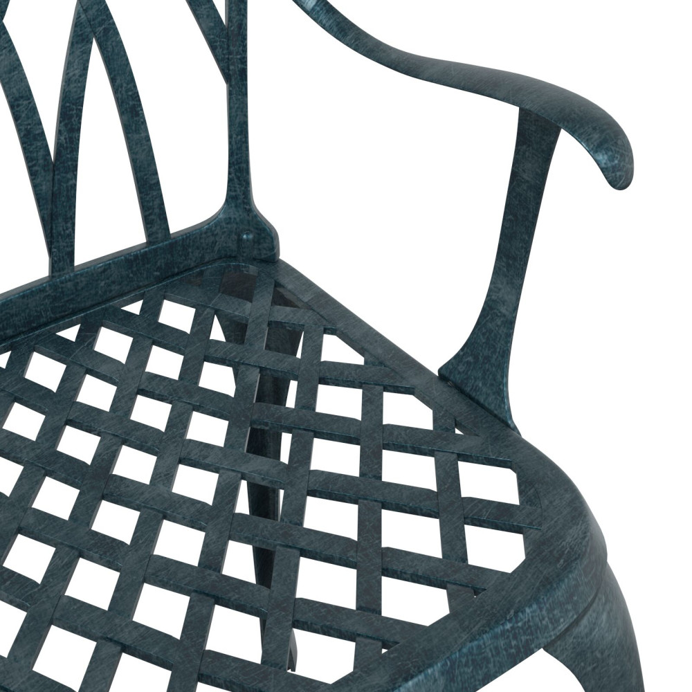 Produktbild för Trädgård Stol 2 pcs Grön 53 x 51 x 88,5cm Aluminium