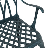 Produktbild för Trädgård Stol 2 pcs Grön 53 x 51 x 88,5cm Aluminium