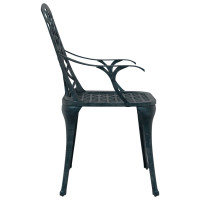 Produktbild för Trädgård Stol 4 pcs Grön 61 x 60,5 x 93cm Aluminium