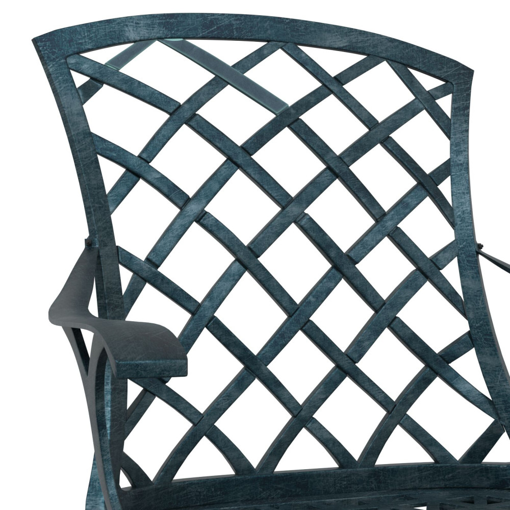 Produktbild för Trädgård Stol 4 pcs Grön 61 x 60,5 x 93cm Aluminium