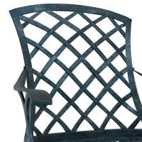 Produktbild för Trädgård Stol 4 pcs Grön 61 x 60,5 x 93cm Aluminium