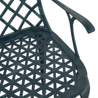Produktbild för Trädgård Stol 4 pcs Grön 61 x 60,5 x 93cm Aluminium