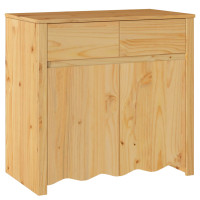 Produktbild för Sideboard med låda Drammen Ek 79 x 43 x 75.5 cm Massivt tallträ