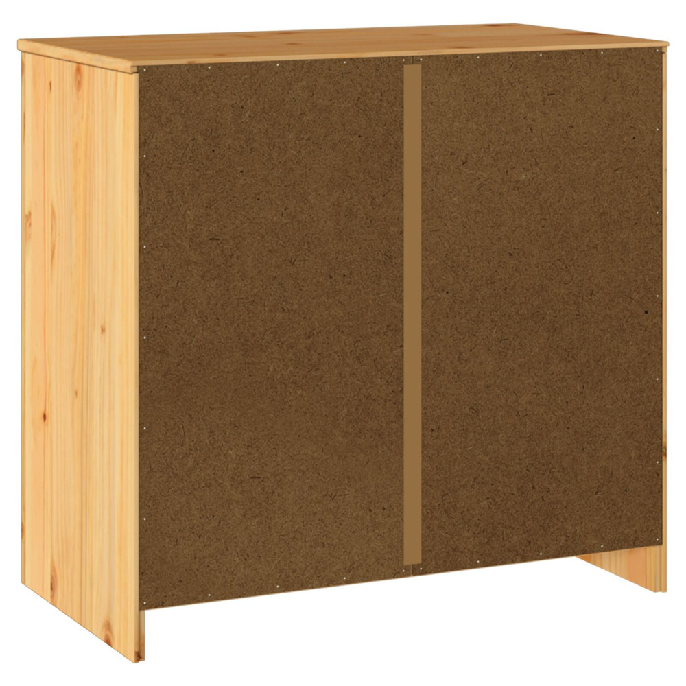 Produktbild för Sideboard med låda Drammen Ek 79 x 43 x 75.5 cm Massivt tallträ