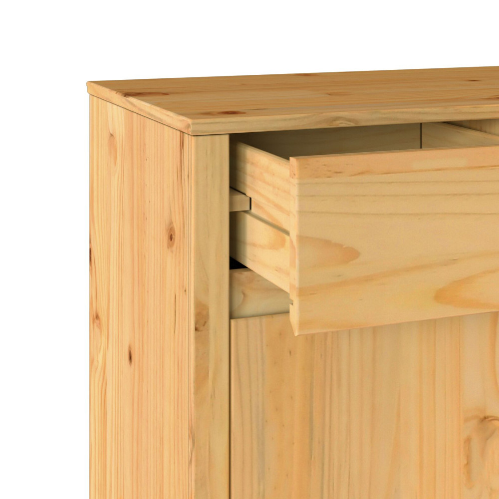 Produktbild för Sideboard med låda Drammen Ek 79 x 43 x 75.5 cm Massivt tallträ