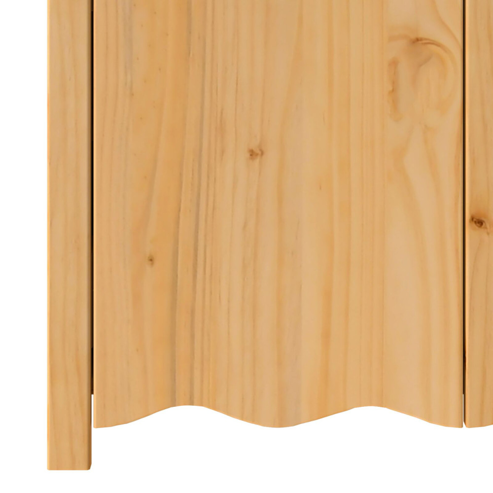 Produktbild för Sideboard med låda Drammen Ek 79 x 43 x 75.5 cm Massivt tallträ