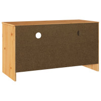 Produktbild för TV-skåp med låda Drammen Ek 99 x 43 x 55 cm Massivt tallträ