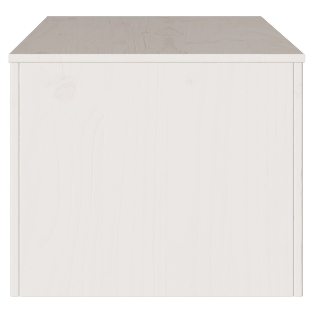 Produktbild för Kaffeebord med låda Drammen Vit 99 x 55 x 45 cm Massiv furu