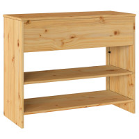 Produktbild för Konsolbord med låda Drammen Ek 89,5 x 37 x 73 cm Massiv furu