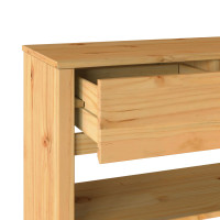 Produktbild för Konsolbord med låda Drammen Ek 89,5 x 37 x 73 cm Massiv furu