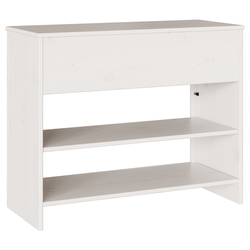 Produktbild för Konsolbord med låda Drammen Vit 89,5 x 37 x 73 cm Massiv furu