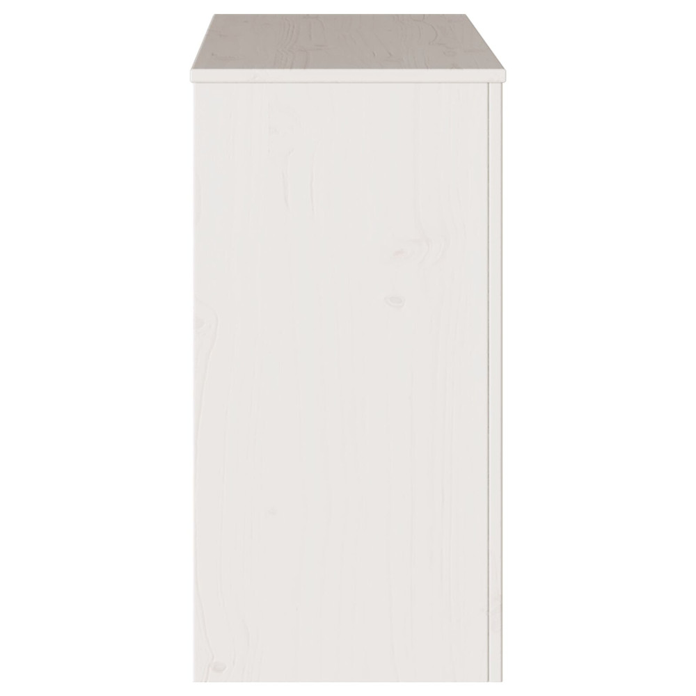 Produktbild för Konsolbord med låda Drammen Vit 89,5 x 37 x 73 cm Massiv furu