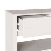 Produktbild för Konsolbord med låda Drammen Vit 89,5 x 37 x 73 cm Massiv furu