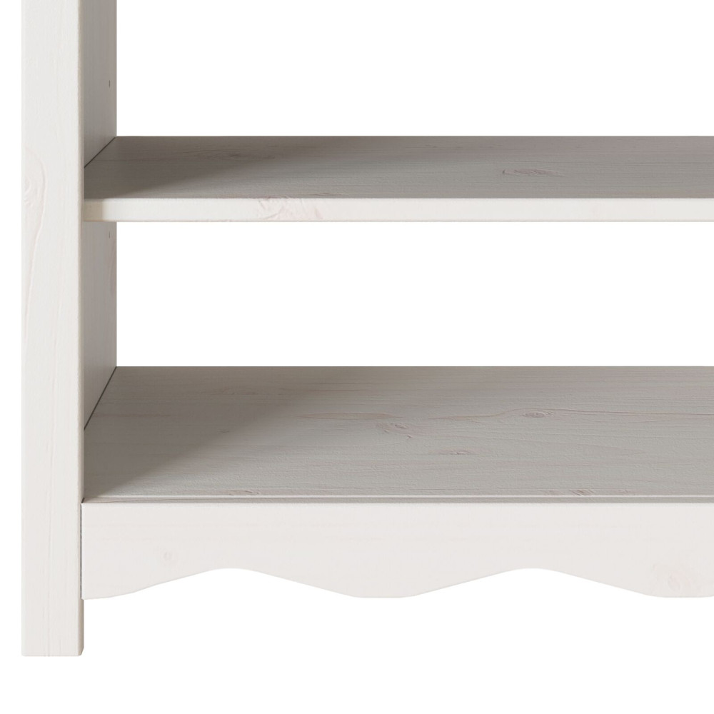 Produktbild för Konsolbord med låda Drammen Vit 89,5 x 37 x 73 cm Massiv furu