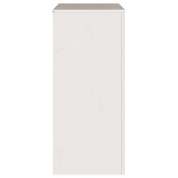Produktbild för Kommode med låda Drammen Vit 76,5 x 40 x 91 cm Massivt tallträ