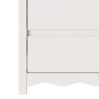 Produktbild för Kommode med låda Drammen Vit 76,5 x 40 x 91 cm Massivt tallträ
