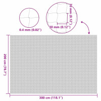 Produktbild för Katnät transparent 3x2 m nylon