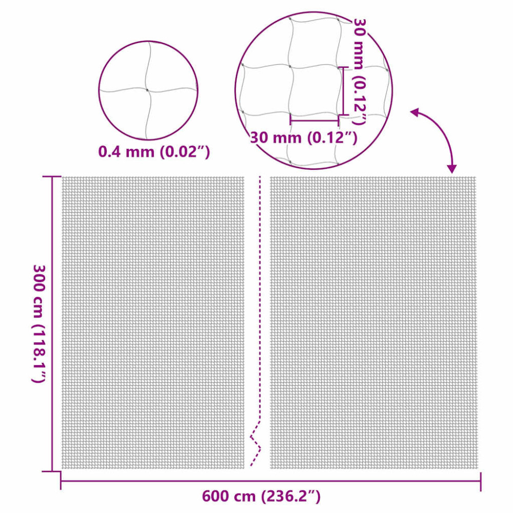 Produktbild för Katnät transparent 6x3 m nylon