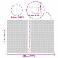Produktbild för Katnät transparent 8x3 m nylon