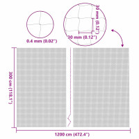 Produktbild för Katnät transparent 12x3 m nylon