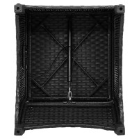 Produktbild för Reclinerfåtölj med kudde Svart 56 x 66 x 95 cm konstrotting