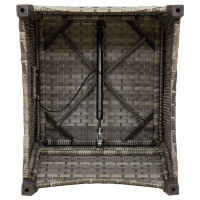 Produktbild för Reclinerfåtölj med kudde Grå 56 x 66 x 95 cm konstrotting