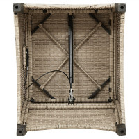 Produktbild för Reclinerfåtölj med kudde Beige 56 x 66 x 95 cm konstrotting