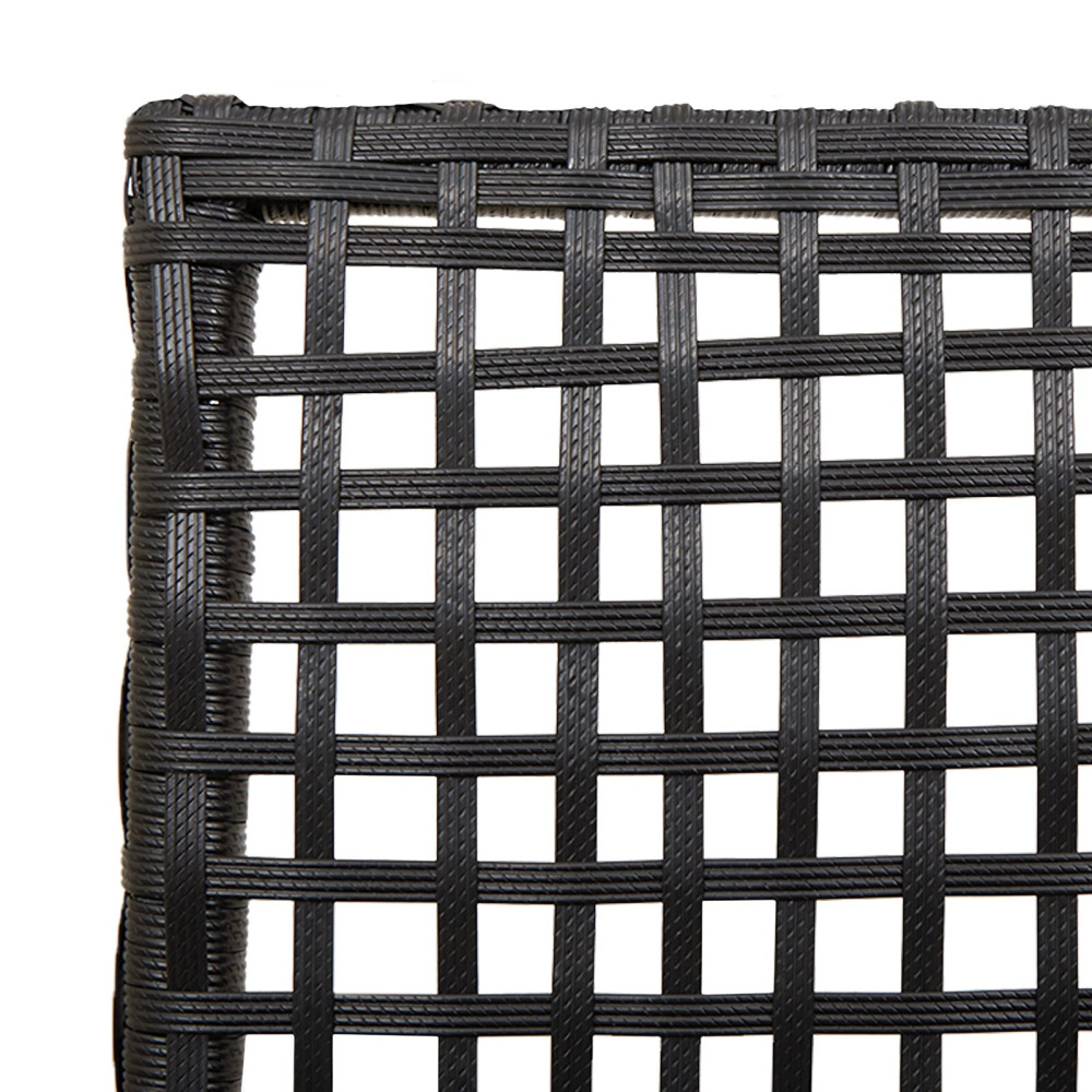 Produktbild för Trädgård Stol 2 pcs Svart 55 x 53 x 85 cm konstrotting