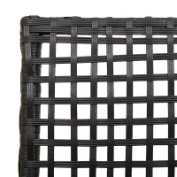 Produktbild för Trädgård Stol 2 pcs Svart 55 x 53 x 85 cm konstrotting