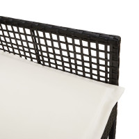 Produktbild för Trädgård Stol 2 pcs Svart 55 x 53 x 85 cm konstrotting