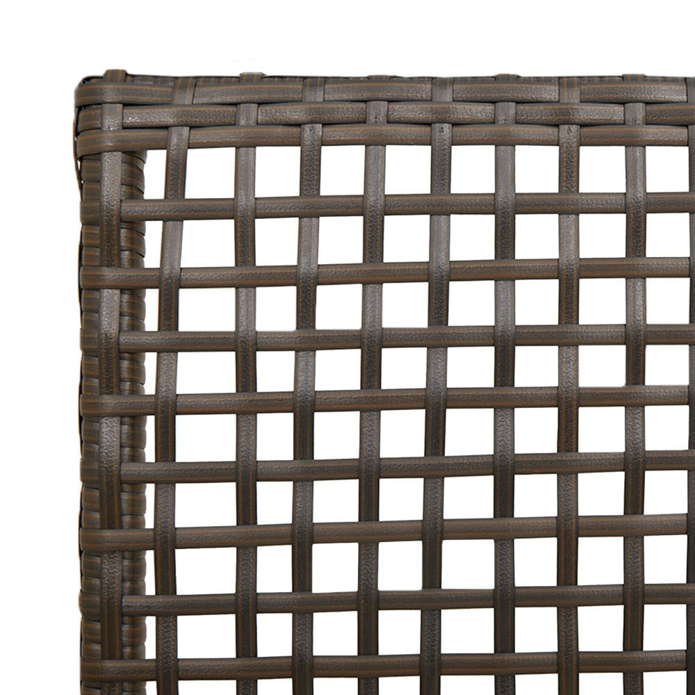 Produktbild för Trädgård Stol med kudde 2 pcs Brun 55 x 53 x 85 cm konstrotting