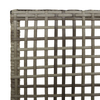 Produktbild för Trädgård Stol med kudde 2 pcs Grå 55 x 53 x 85 cm konstrotting