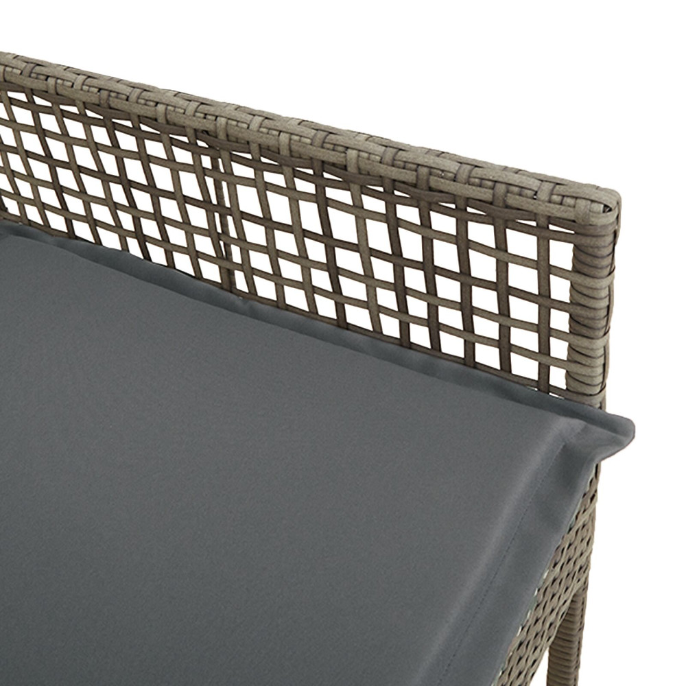 Produktbild för Trädgård Stol med kudde 2 pcs Grå 55 x 53 x 85 cm konstrotting