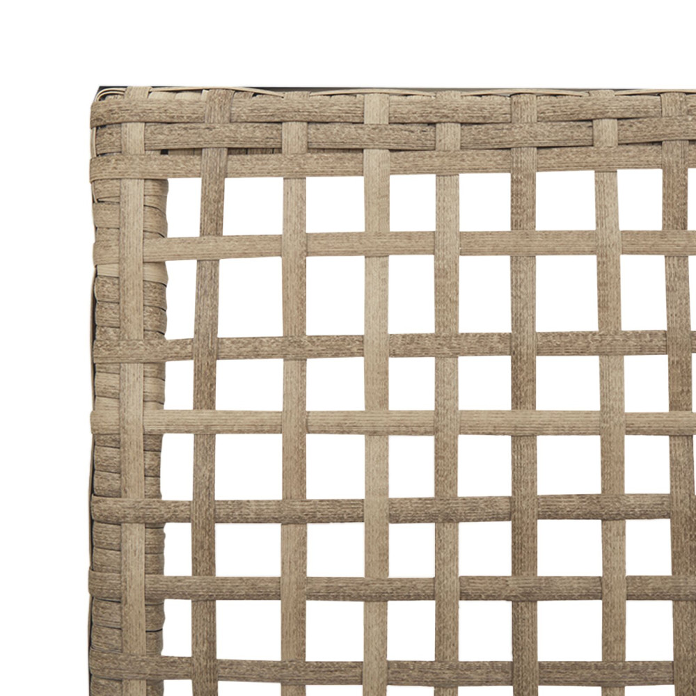 Produktbild för Trädgård Stol 2 pcs Beige 55 x 53 x 85 cm konstrotting