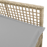 Produktbild för Trädgård Stol 2 pcs Beige 55 x 53 x 85 cm konstrotting