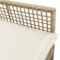 Produktbild för Trädgård Stol 2 pcs Beige 55 x 53 x 85 cm konstrotting