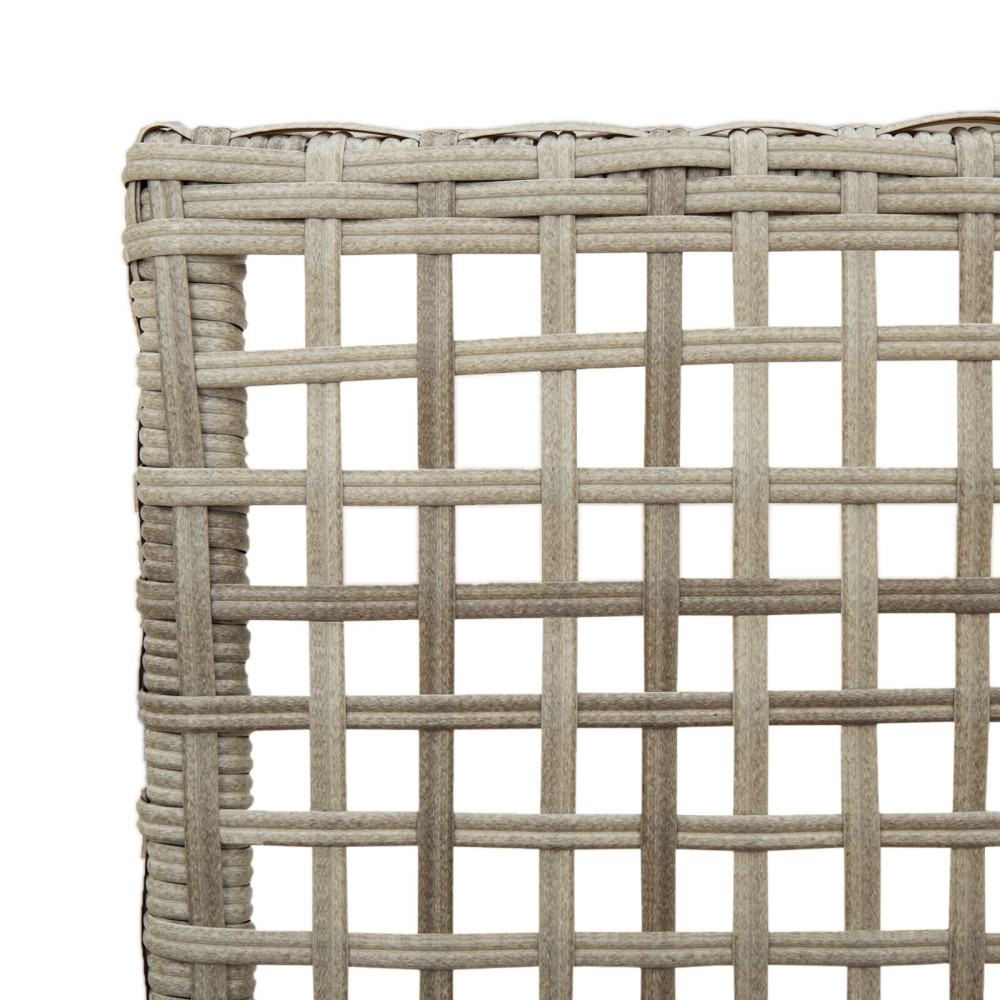Produktbild för Trädgård Stol 2 pcs Ljusgrå 55 x 53 x 85 cm konstrotting