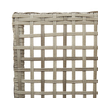 Produktbild för Trädgård Stol 2 pcs Ljusgrå 55 x 53 x 85 cm konstrotting