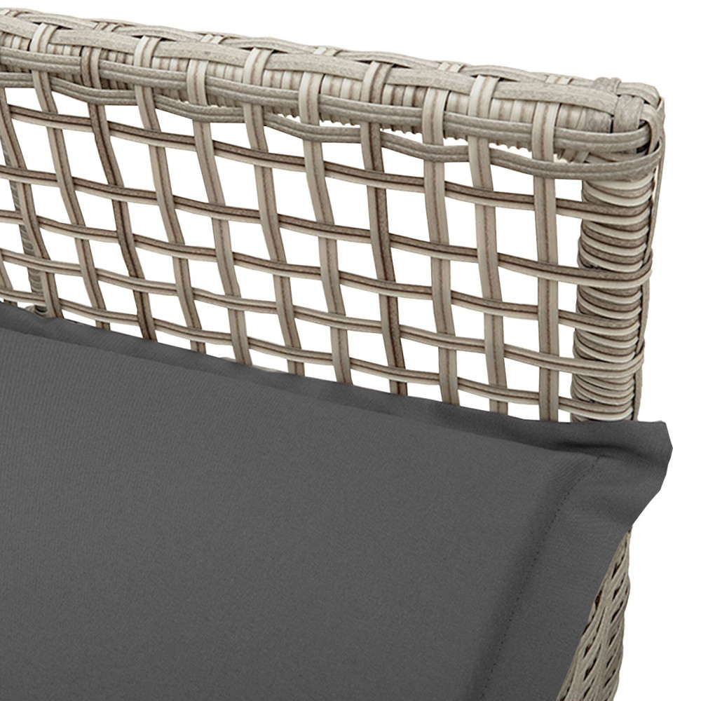 Produktbild för Trädgård Stol 2 pcs Ljusgrå 55 x 53 x 85 cm konstrotting
