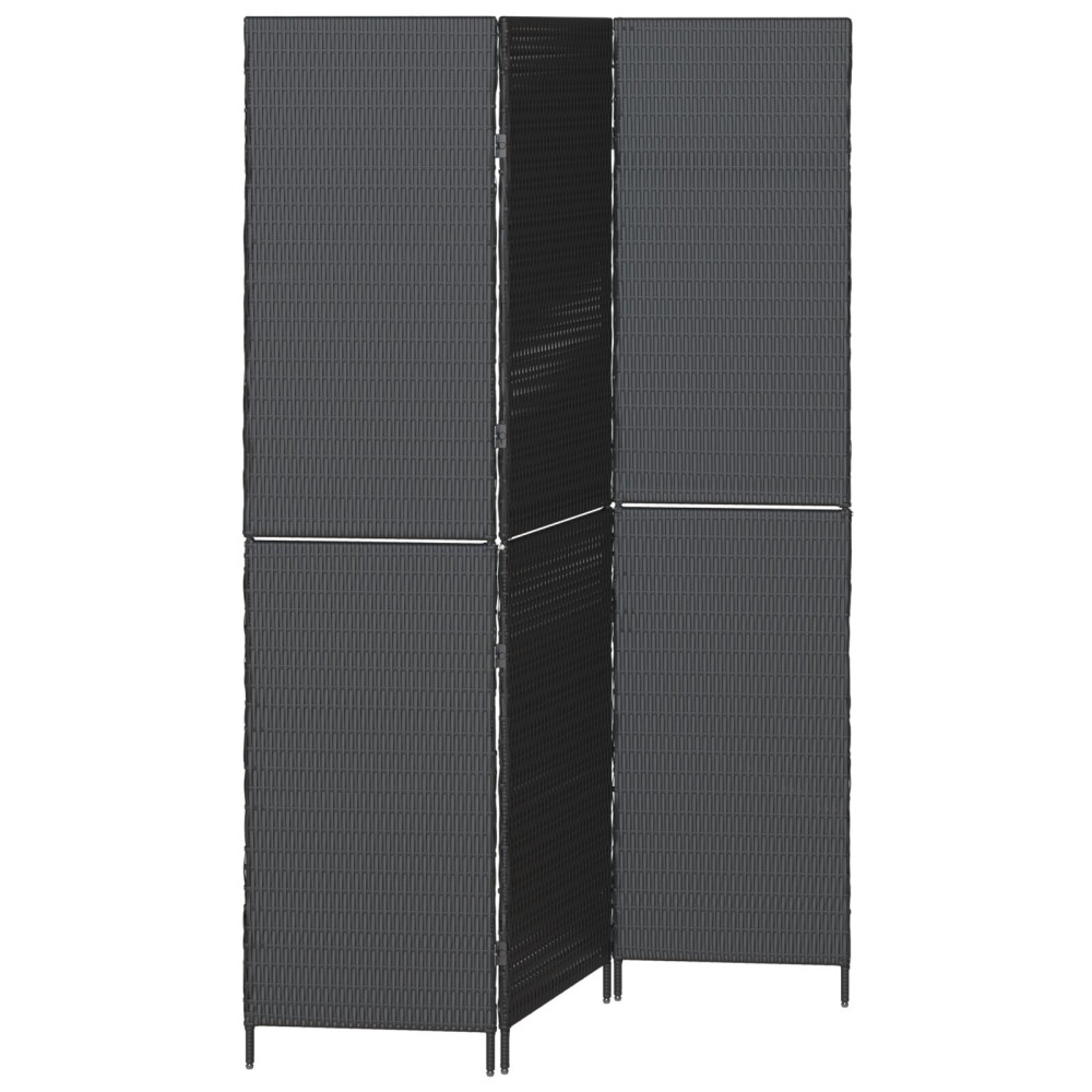 Produktbild för Rumsavskiljare Svart 146 x 180 cm konstrotting