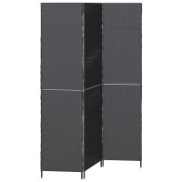 Produktbild för Rumsavskiljare Svart 146 x 180 cm konstrotting