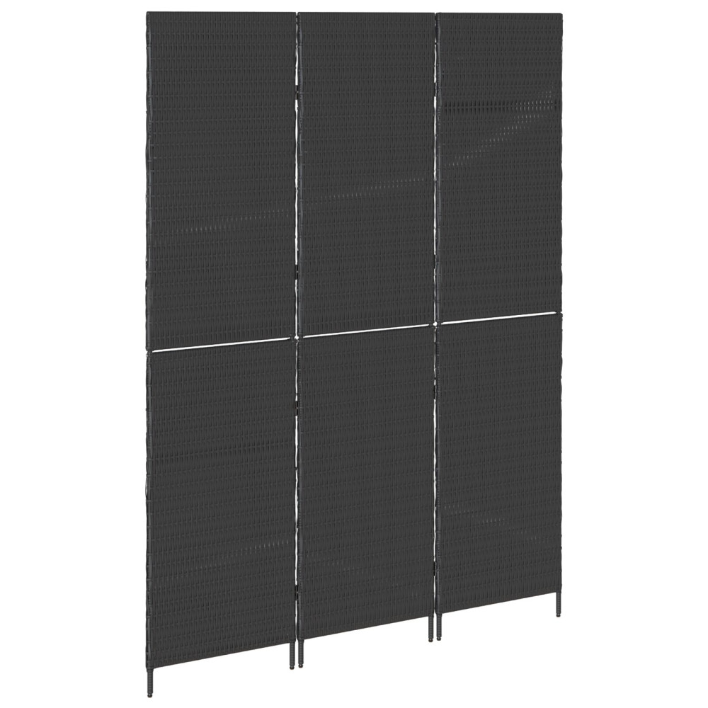 Produktbild för Rumsavskiljare Svart 146 x 180 cm konstrotting
