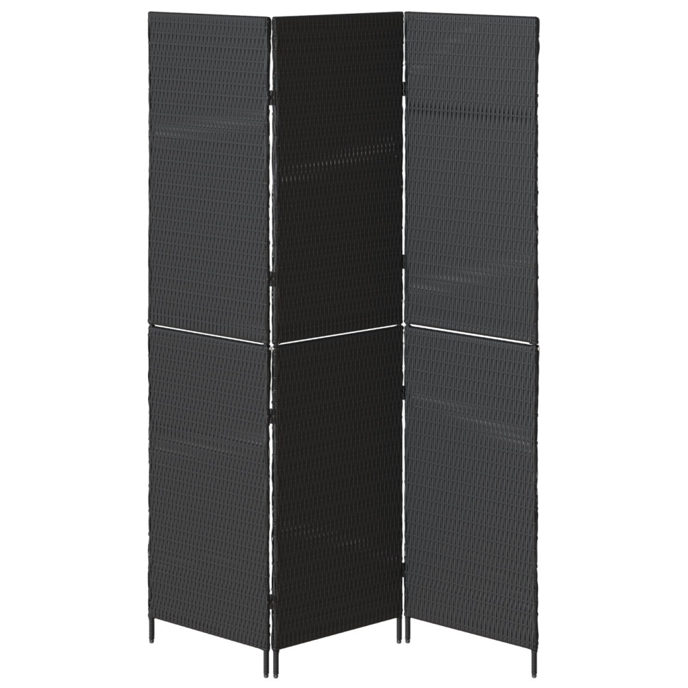 Produktbild för Rumsavskiljare Svart 146 x 180 cm konstrotting